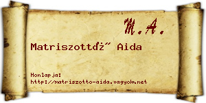 Matriszottó Aida névjegykártya